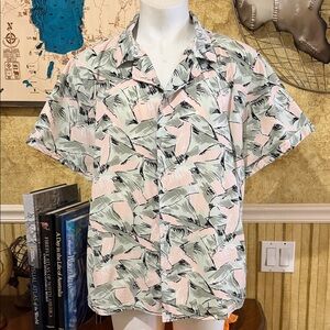 Stranger Things Jim Hopper Hawaiian Button Up shirt costume top Spirit XXL